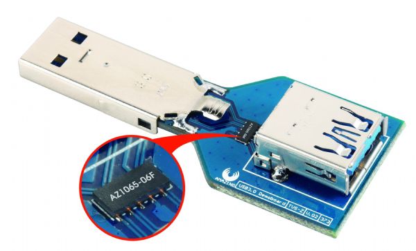 晶焱科技高速傳輸保護元件USB3.0_AZ1065-06F。 晶焱科技高速傳輸保護元件USB3.0_AZ1065-06F。