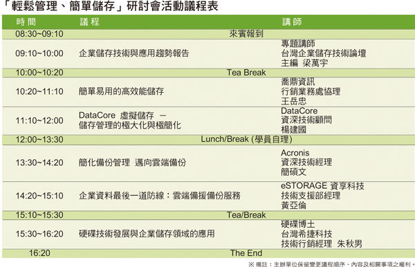 活動議程 活動議程