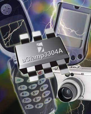 uClamp 3304A ESD防护元件,可因应移动设备的ESD防护需求,提供小型化、多功能应用选择。(Semtech) uClamp 3304A ESD防护元件,可因应移动设备的ESD防护需求,提供小型化、多功能应用选择。(Semtech)