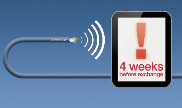 易格斯智慧電纜能在故障發生前發出警告,增加生產線的安全性和可靠性。 易格斯智慧電纜能在故障發生前發出警告,增加生產線的安全性和可靠性。