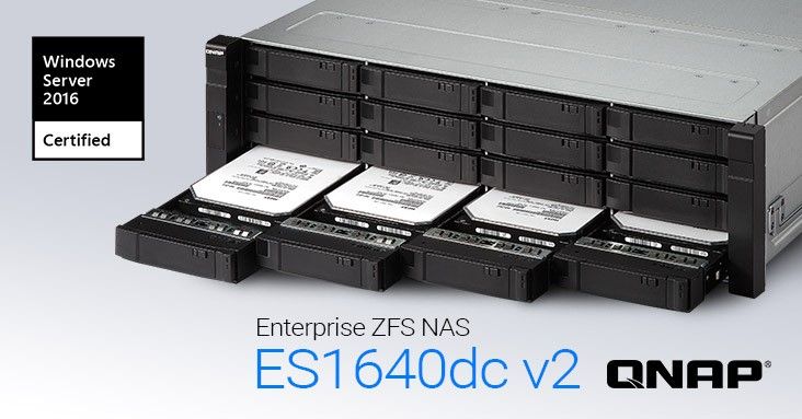 威聯通Enterprise ZFS NAS獲得新一代Windows Server 2016認證。 威聯通Enterprise ZFS NAS獲得新一代Windows Server 2016認證。