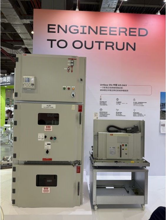 ABB參加2025年台灣國際半導體展SEMICON TAIWAN 2025,展出空氣絕緣開關AIS 24kV及中壓斷路器。ABB ABB參加2025年台灣國際半導體展SEMICON TAIWAN 2025,展出空氣絕緣開關AIS 24kV及中壓斷路器。ABB