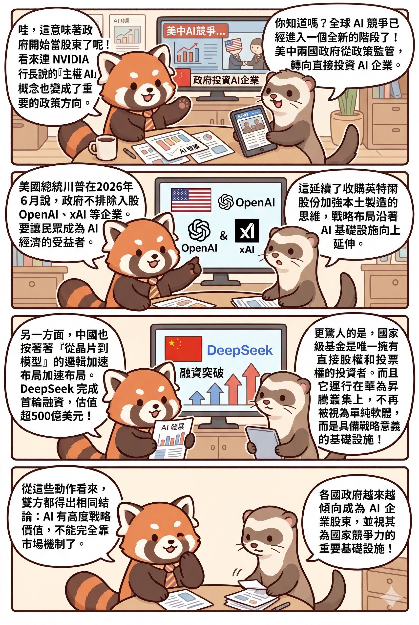 【動物農莊】「Pip&Puffy」談主權AI競奪　美中政府爭當前瞻AI企業大股東