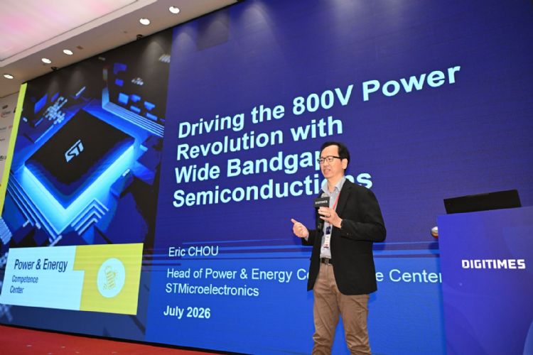 AI数据中心朝800V HVDC与MW级机柜演进,功率半导体的效率、耐压与功率密度将直接影响能源成本与系统配置。意法半导体聚焦SiC、GaN及高频电源转换方案,支持图腾柱PFC、双向架构与高频LLC等设计,协助数据中心降低转换损耗并缩小电源模块体积。DIGITIMES摄 AI数据中心朝800V HVDC与MW级机柜演进,功率半导体的效率、耐压与功率密度将直接影响能源成本与系统配置。意法半导体聚焦SiC、GaN及高频电源转换方案,支持图腾柱PFC、双向架构与高频LLC等设计,协助数据中心降低转换损耗并缩小电源模块体积。DIGITIMES摄