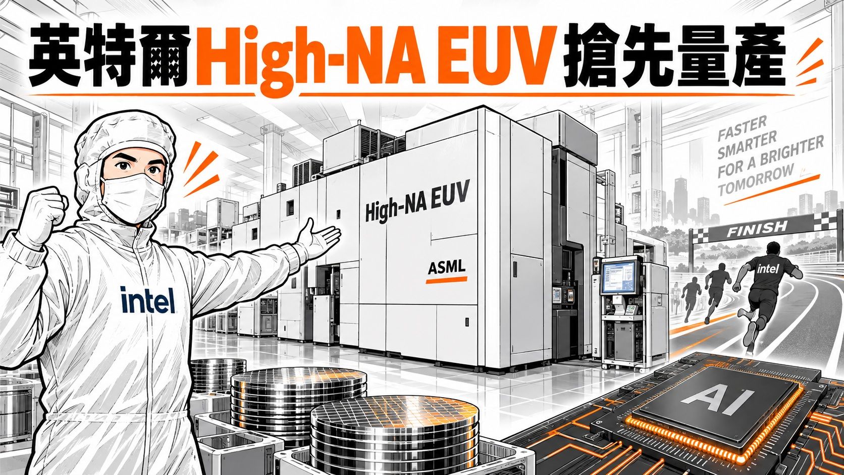【漫圖秒懂】英特爾High-NA EUV量產破百萬片　先進製程拚時間優勢