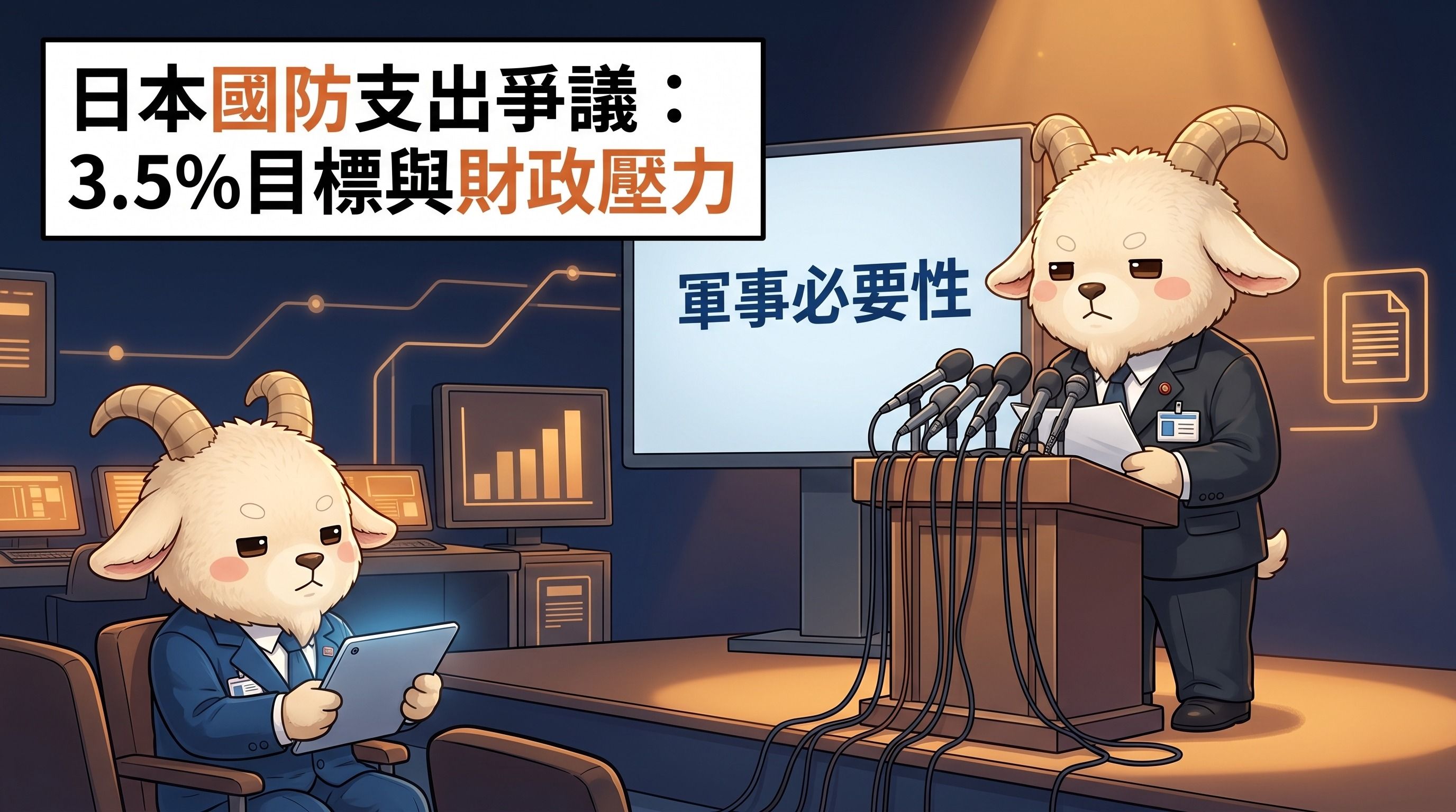 【動物農莊】日本國防支出爭議：3.5%目標與財政壓力