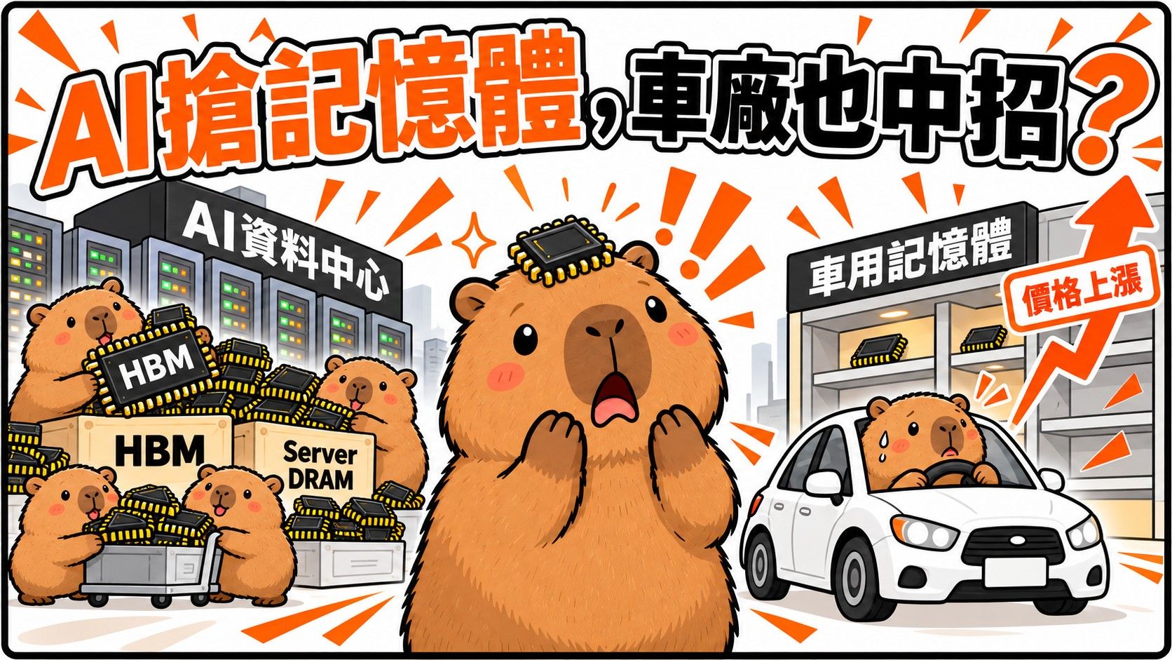 【動物農莊】AI吃光記憶體　車廠被逼下場搶晶片