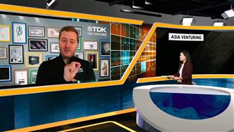 Nicolas Sauvage, president at TDK Ventures and the interviewer, Elisa Chiu, CEO of Anchor Taiwan; Credit: Anchor Taiwan