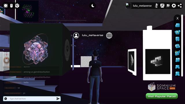 The picture is taken on Somnium, a Web 3.0 metaverse platform. Credit: Jane Lu