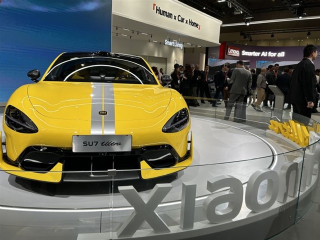 Xiaomi showcases its latest electric vehicle, SU7 Ultra. Credit: DIGITIMES