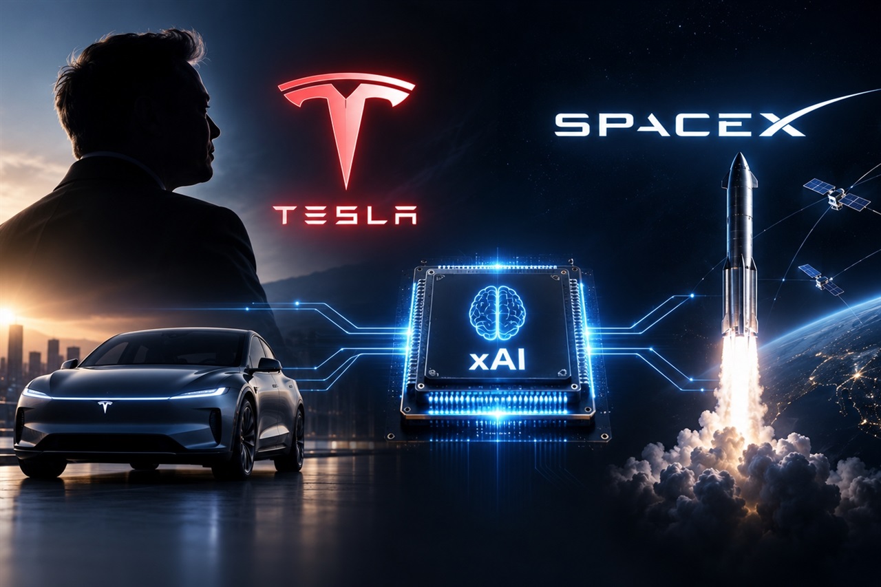 Musk hints at Tesla-SpaceX merger, but the companies are already converging underneath