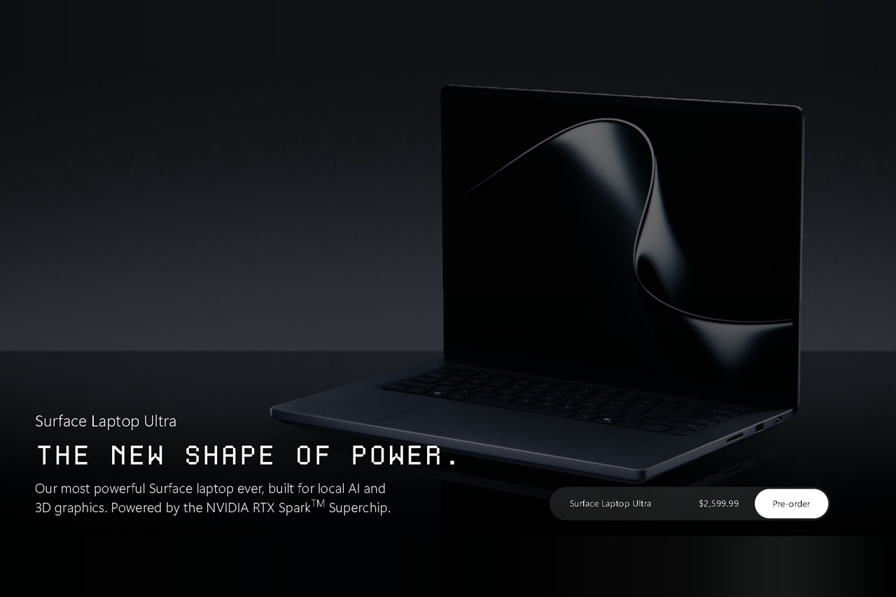 Microsoft prices Surface Laptop Ultra at US$2,599, pitches Windows for hybrid AI